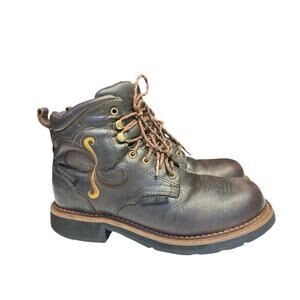 Justin Gypsy Waterproof Work Boots Womens 7.5B Composite Toe Brown WKL992